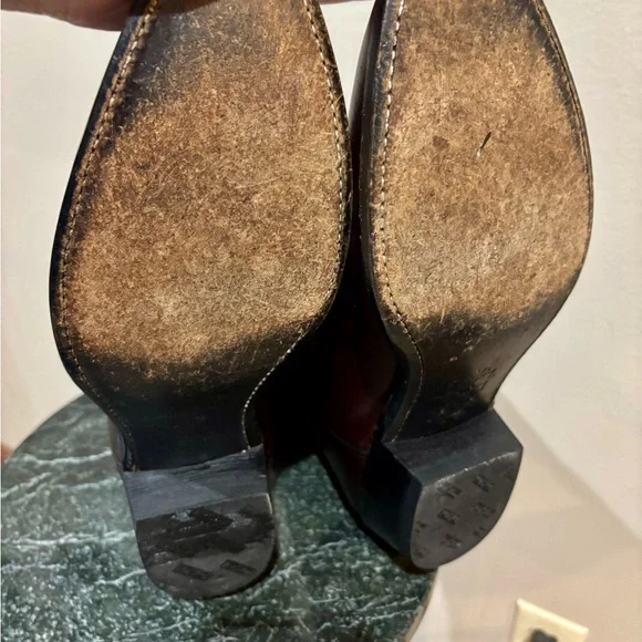 Tony Lama Deep Burgundy Brown Leather Western Boots - Picture 6 of 14